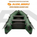 KOLIBRI - Надуваема моторна лодка с твърдо дъно KM-260 Book Deck Standard - зелена